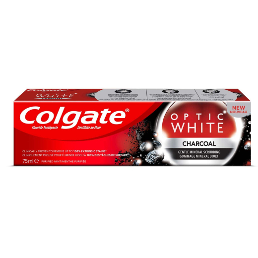 معجون أسنان  مبيض أوبتك وايت بالفحم  75 مل - من كولجيت